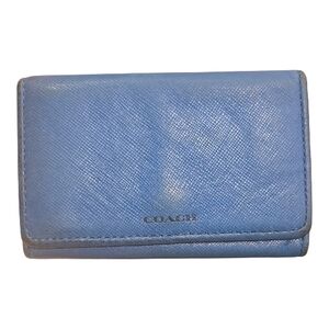 Coach Blue Leather Key Wallet